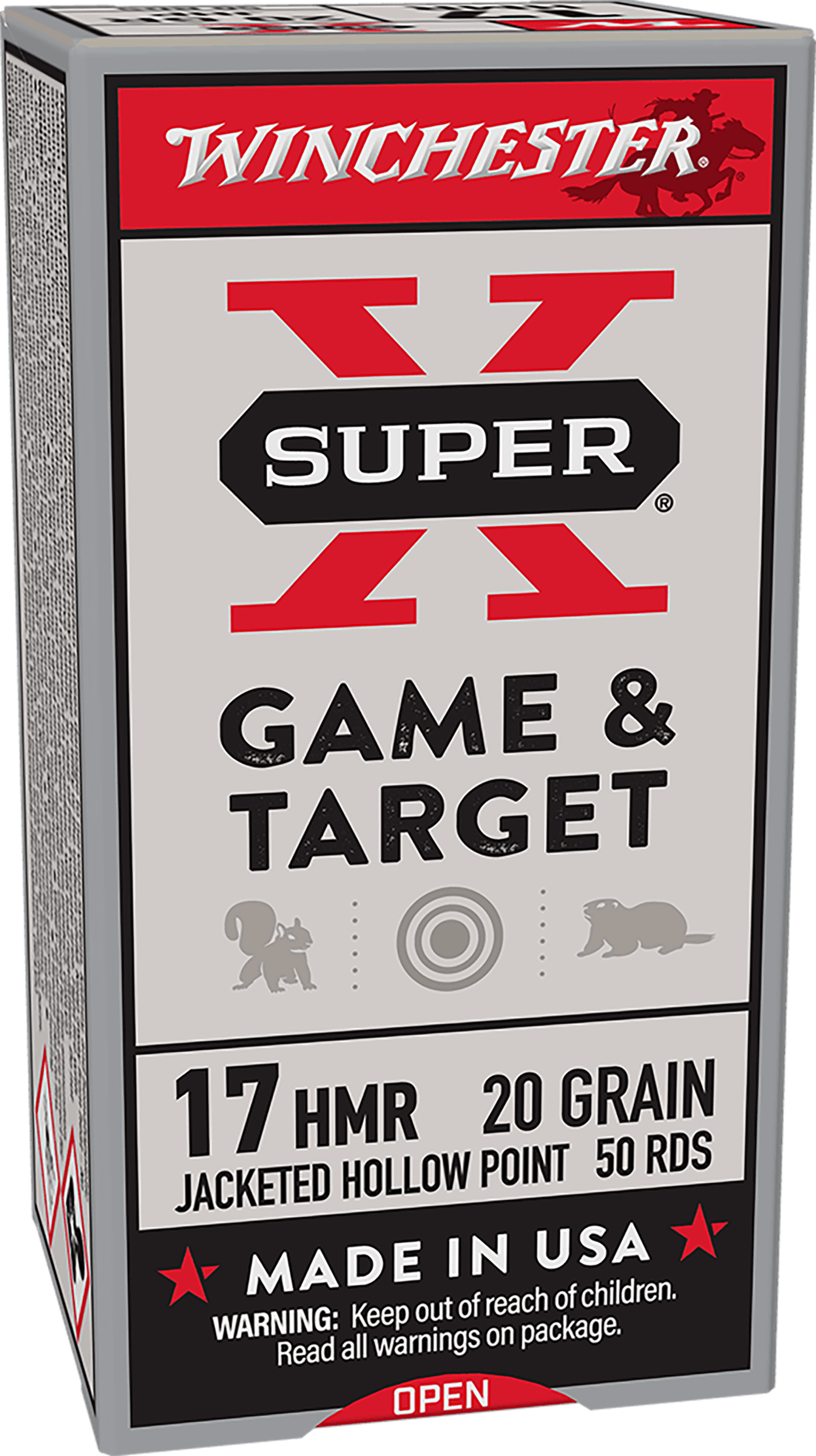 Winchester Ammo X17HMR1 Super X  17HMR 20gr Hornady XTP Hollow Point 50 Per Box/20 Case