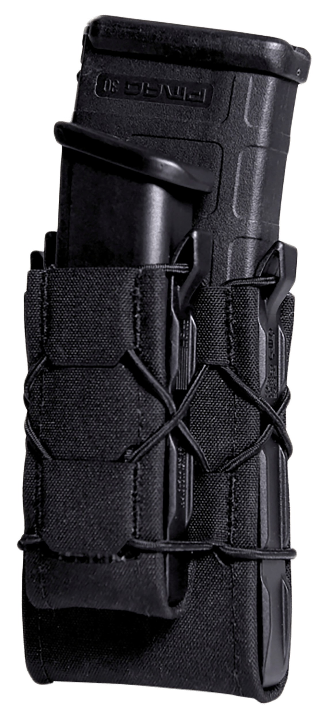 High Speed Gear 24DD00BK TACO Gen 2 Double Decker Black Nylon Laminate MOLLE Mount Pistol/Rifle