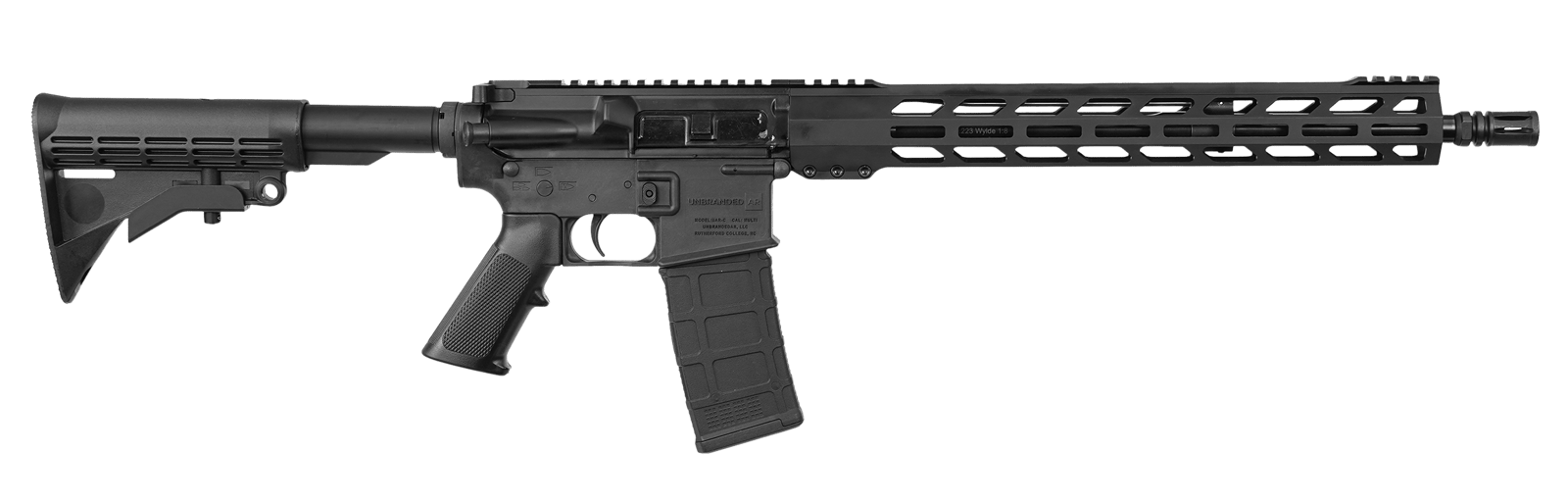 UnBranded AR 223WYBR0004 UAR-C Carbon 223 Wylde 30+1 16" Barrel, Black Nitride Metal Finish, Black Collapsible Stock, Textured Black Polymer Grip
