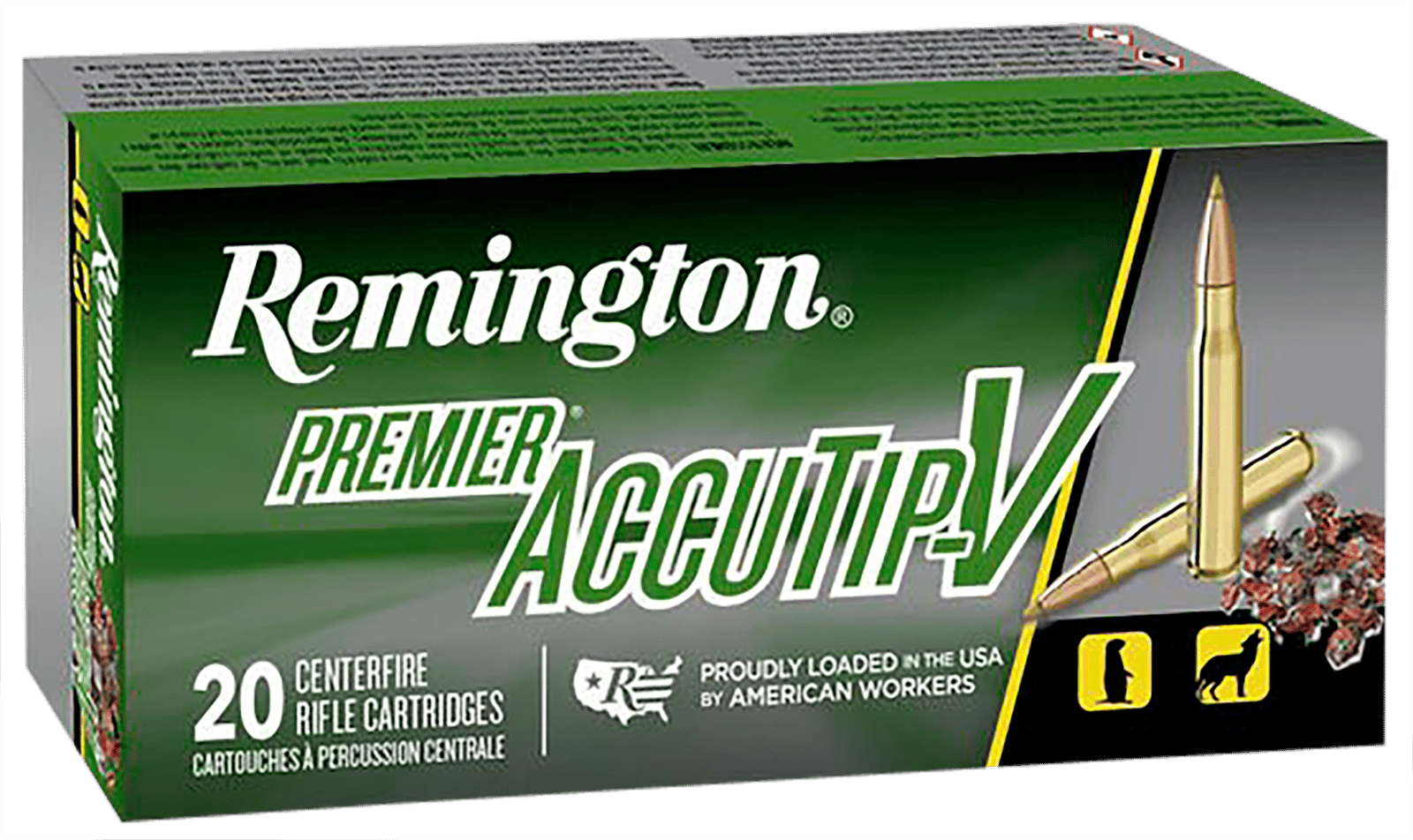 Remington Ammunition 29165 Premier Accutip-V 17RemFireball 20gr AccuTip V 20 Per Box/10 Case