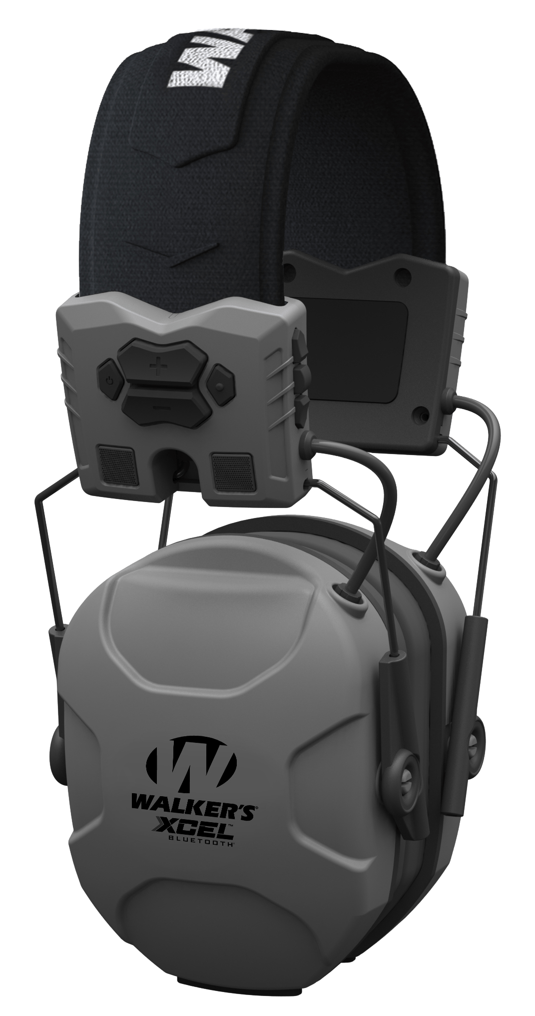 Walker's GWPXSEMBT XCEL 500BT Digital Electronic Muff 26 dB Over the Head Gray/Black Polymer