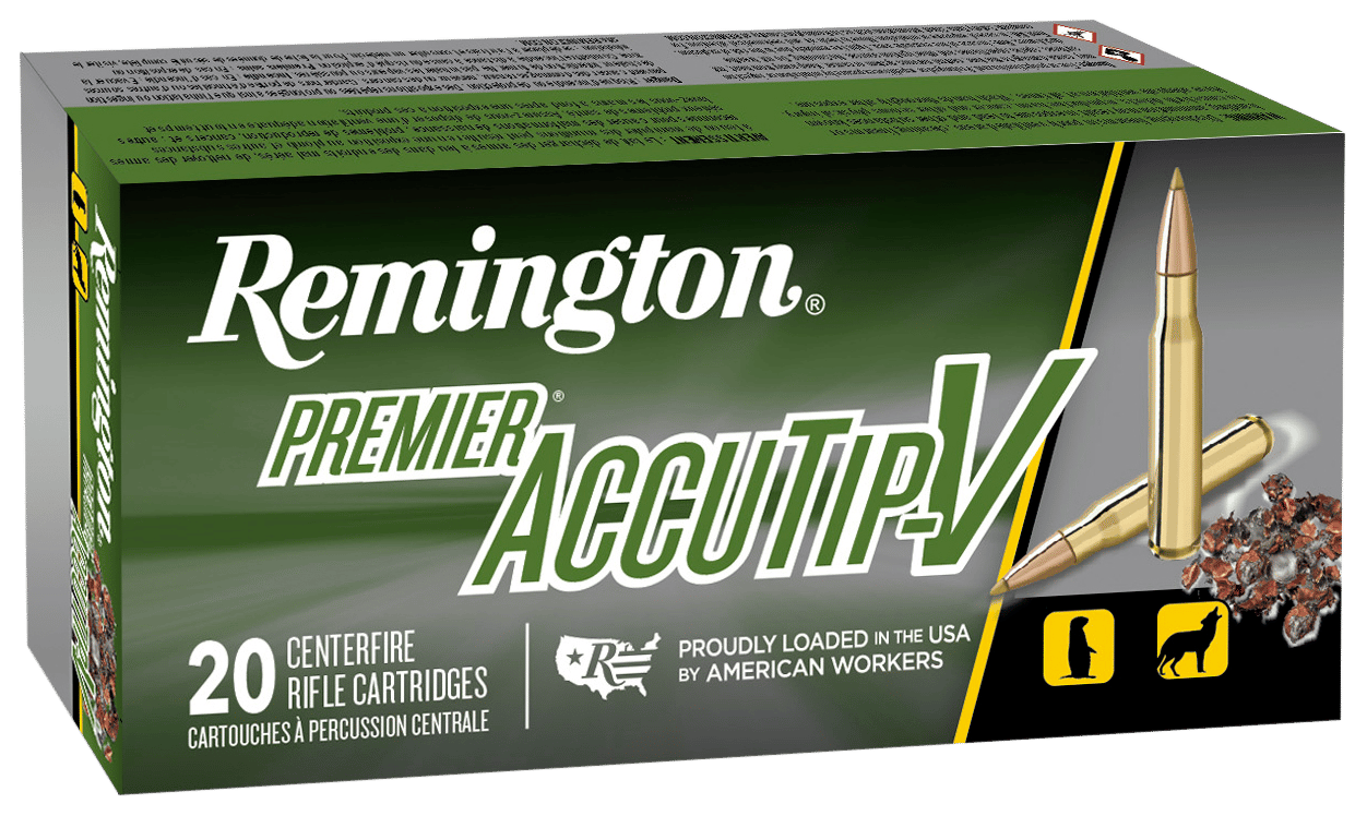Remington Ammunition 21202 Premier Accutip-V 224Valkyrie 60gr AccuTip V Boat Tail 20 Per Box/10 Case