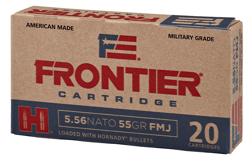 Frontier Cartridge FR260 Military Grade Centerfire Rifle 5.56x45mmNATO 62gr Full Metal Jacket 20 Per Box/25 Case
