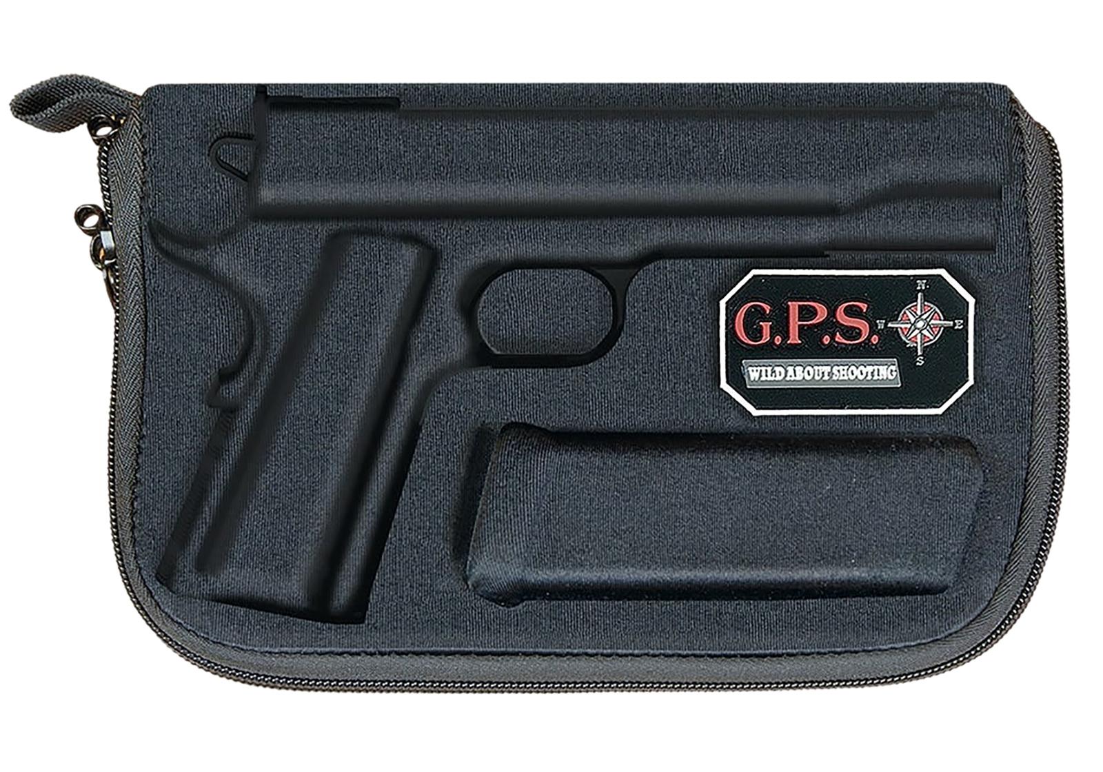 GPS Bags 907PC Custom Molded  w/ Lockable Zippers Internal Mag Holder & Black Finish for Glock 17/19/22/23/26/27