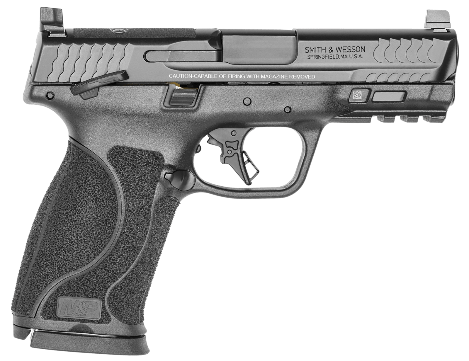 Smith & Wesson 13390 M&P M2.0  Full Size 10mm Auto 15+1, 4" Black Armornite Stainless Steel Barrel & Optic Cut/Serrated Slide, Matte Black Polymer Frame w/Picatinny Rail