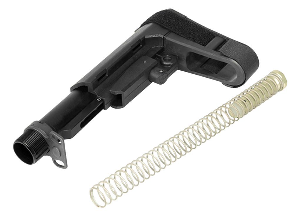 CMMG 55CA9F7 RipBrace Kit 6 Position Black Synthetic with Fastback & P3 Technology for AR-Platform