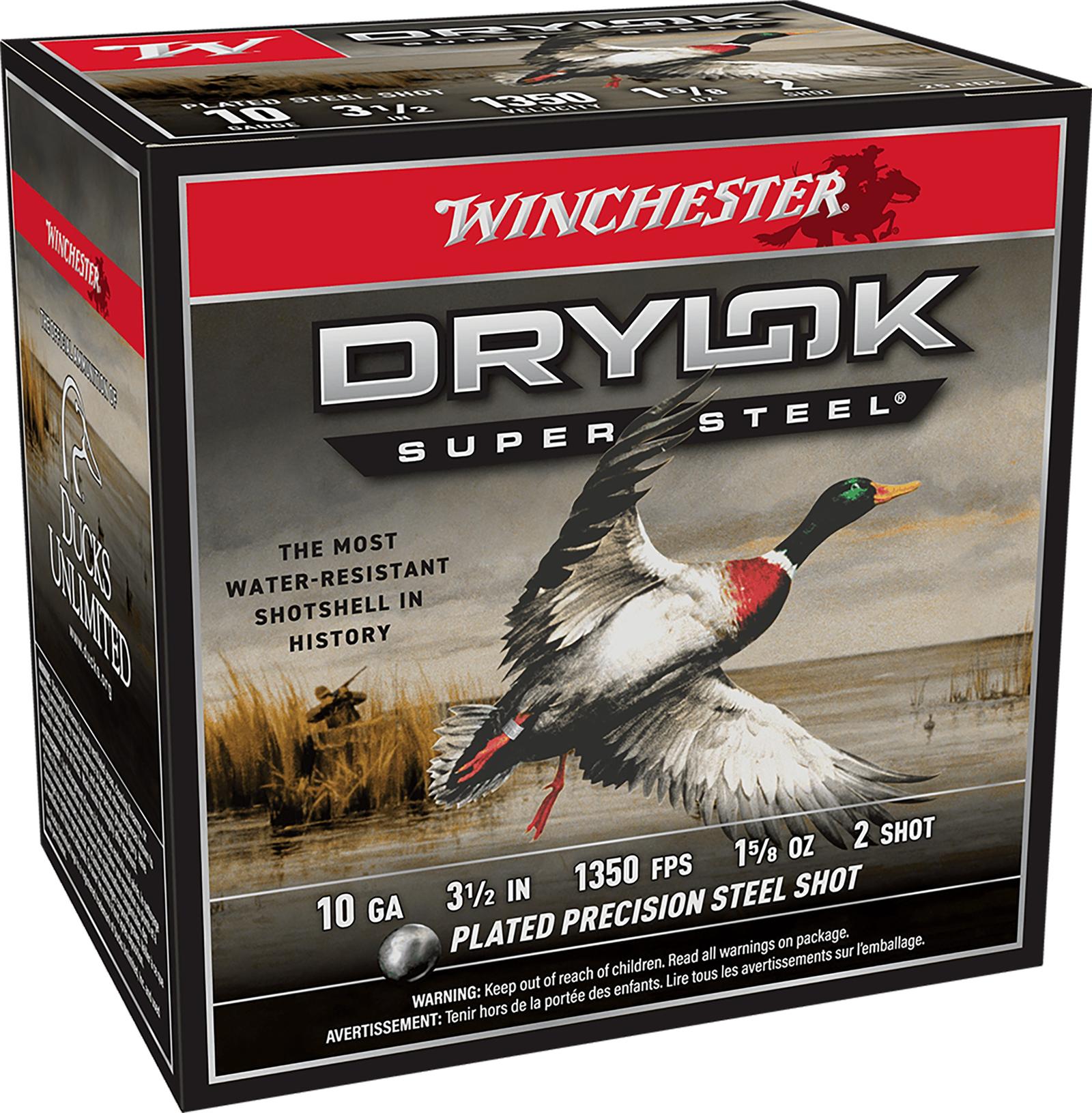 Winchester Ammo XSC102 Drylok Super Steel Magnum 10Gauge 3.50" 1 5/8oz 2Shot 25 Per Box/10 Case