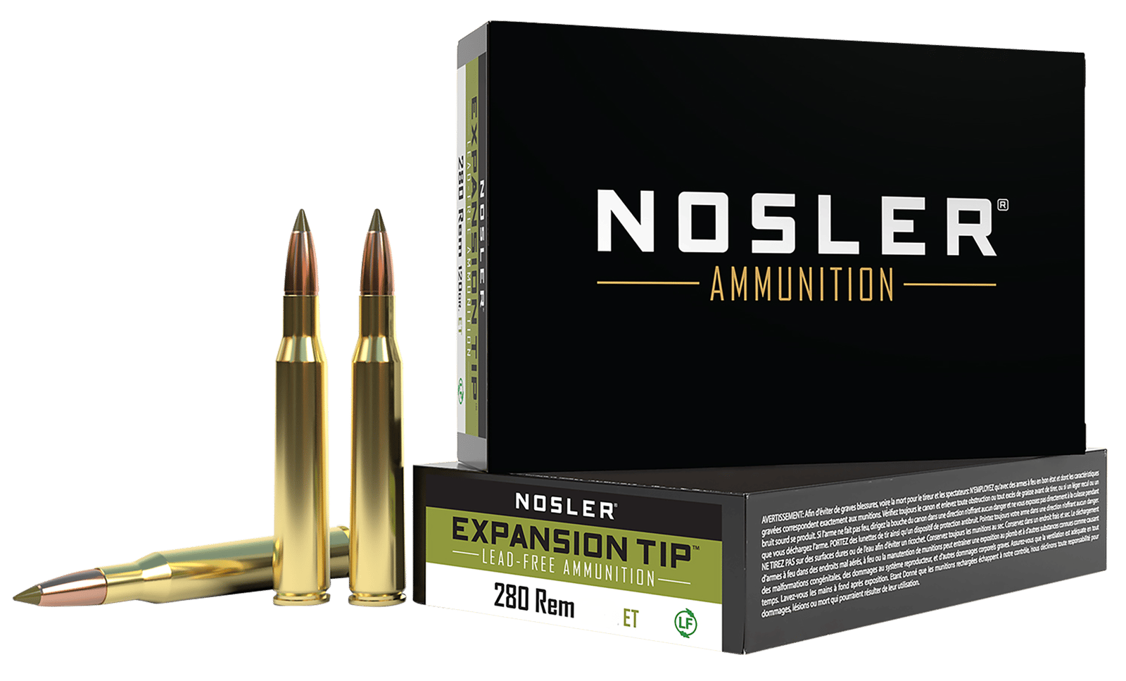 Nosler 40511 E-Tip  280Rem 140gr E Tip Lead Free 20 Per Box/10 Case