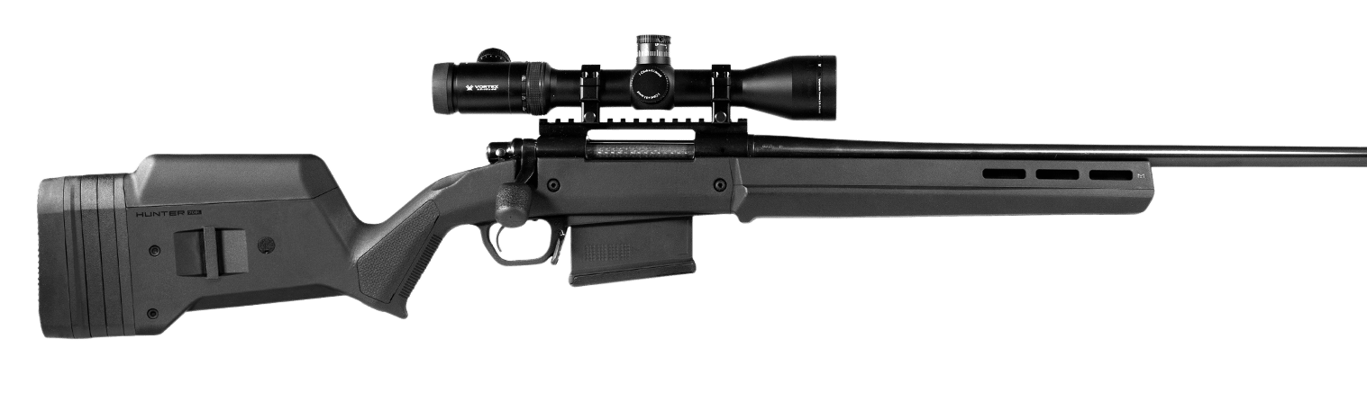 Magpul MAG483-BLK Hunter 700 Stock Fixed with Aluminum Bedding & Adjustable Comb Black Synthetic for Remington 700 LA