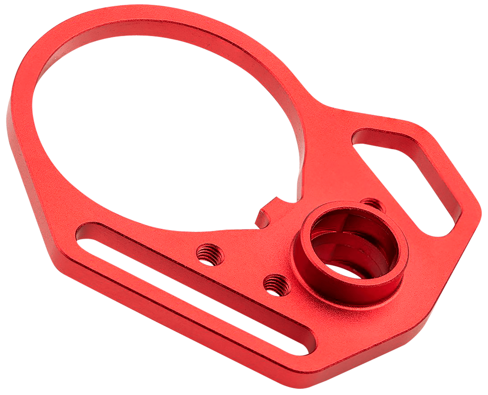 Strike Industries ARULMFEP&ACNRED QD End Plate QD End Plate with Hook Attachments & Anti-Rotation Castle Nut, Red Finish