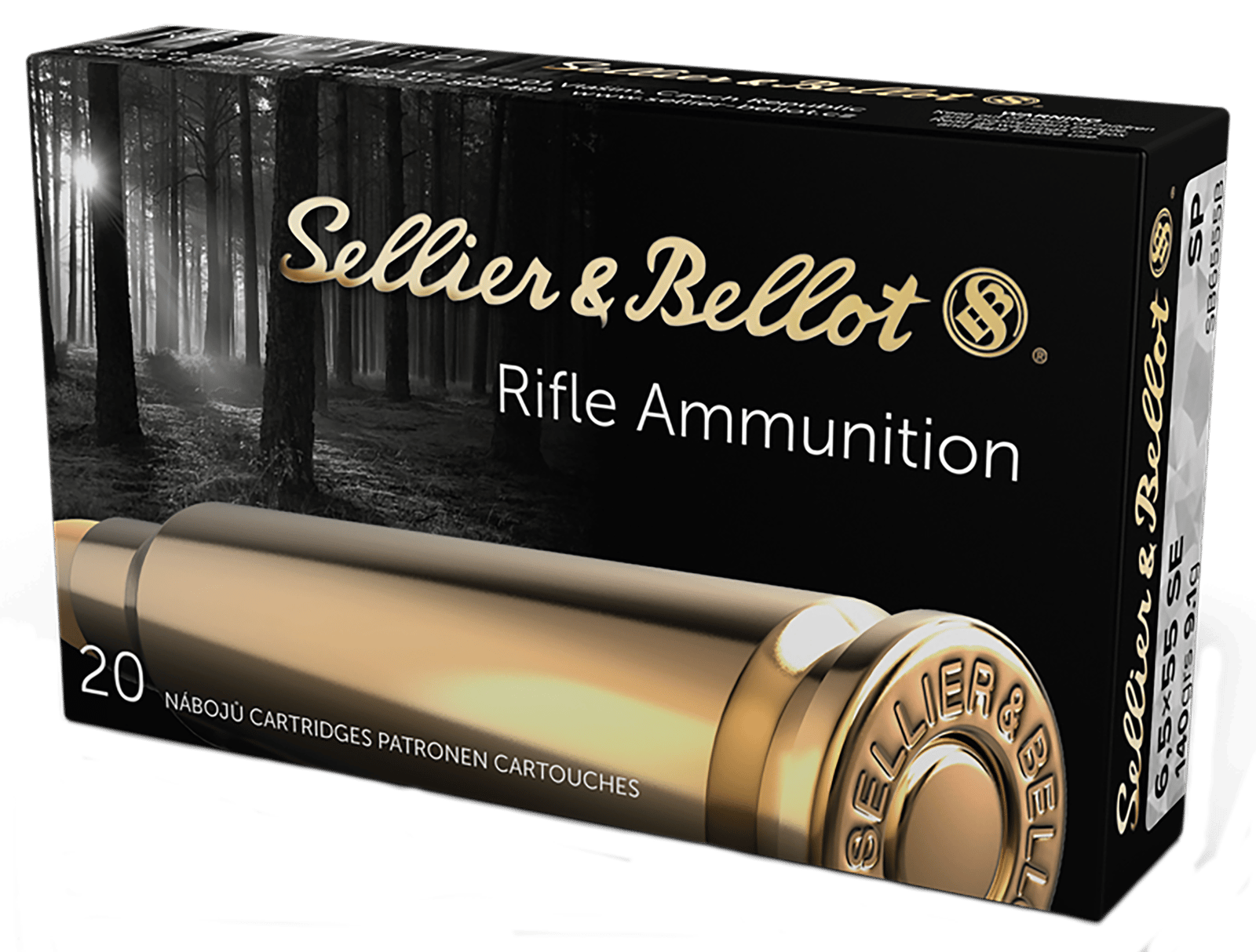 Sellier & Bellot SB6555B Rifle  6.5x55Swedish 140gr Soft Point 20 Per Box/20 Case