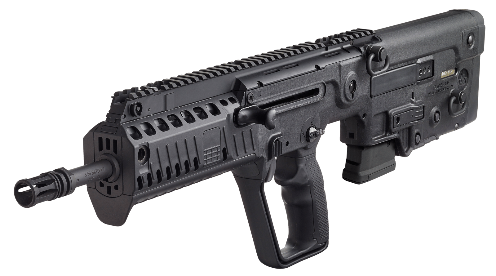 IWI US XB1610 Tavor X95 5.56x45mm NATO Caliber with 16.50" Barrel, 10+1 Capacity, Black Metal Finish, Black Fixed Bullpup Stock & Polymer Grip Right Hand
