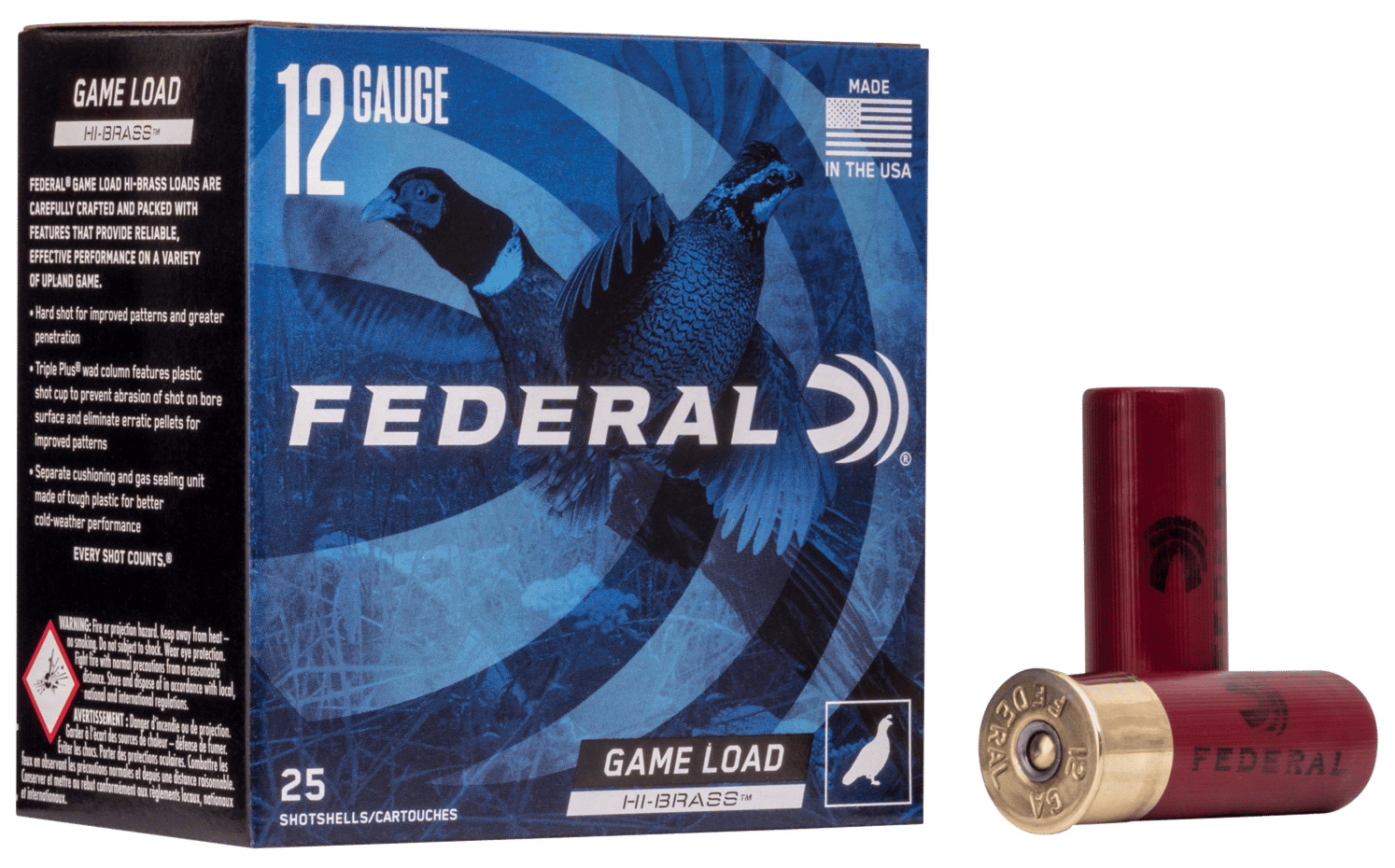 Federal H1265 Game-Shok High Brass 12Gauge 2.75" 1 1/4oz 5Shot 25 Per Box/10 Case