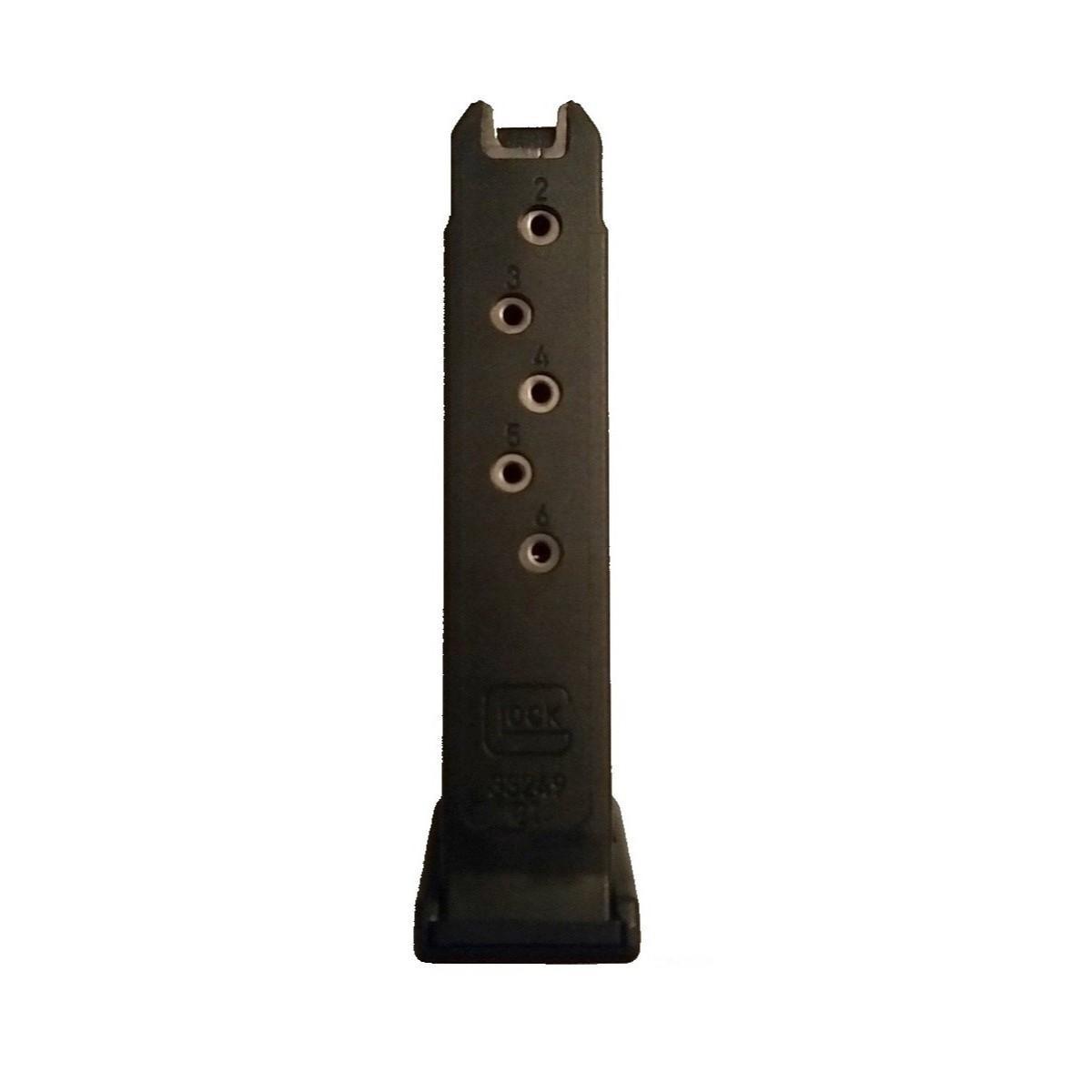 Glock Factory Handgun Magazine for Glock Model 42 .380 Auto 6/rd Black (BULK)
