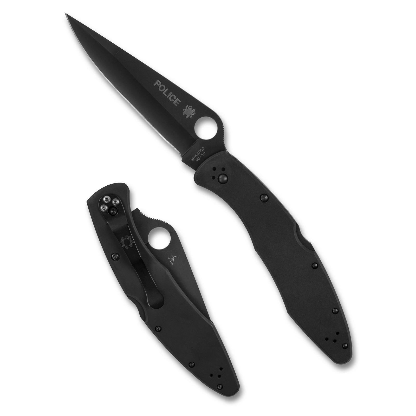SPYDERCO POLICE SS 4.2" BLK/BLK