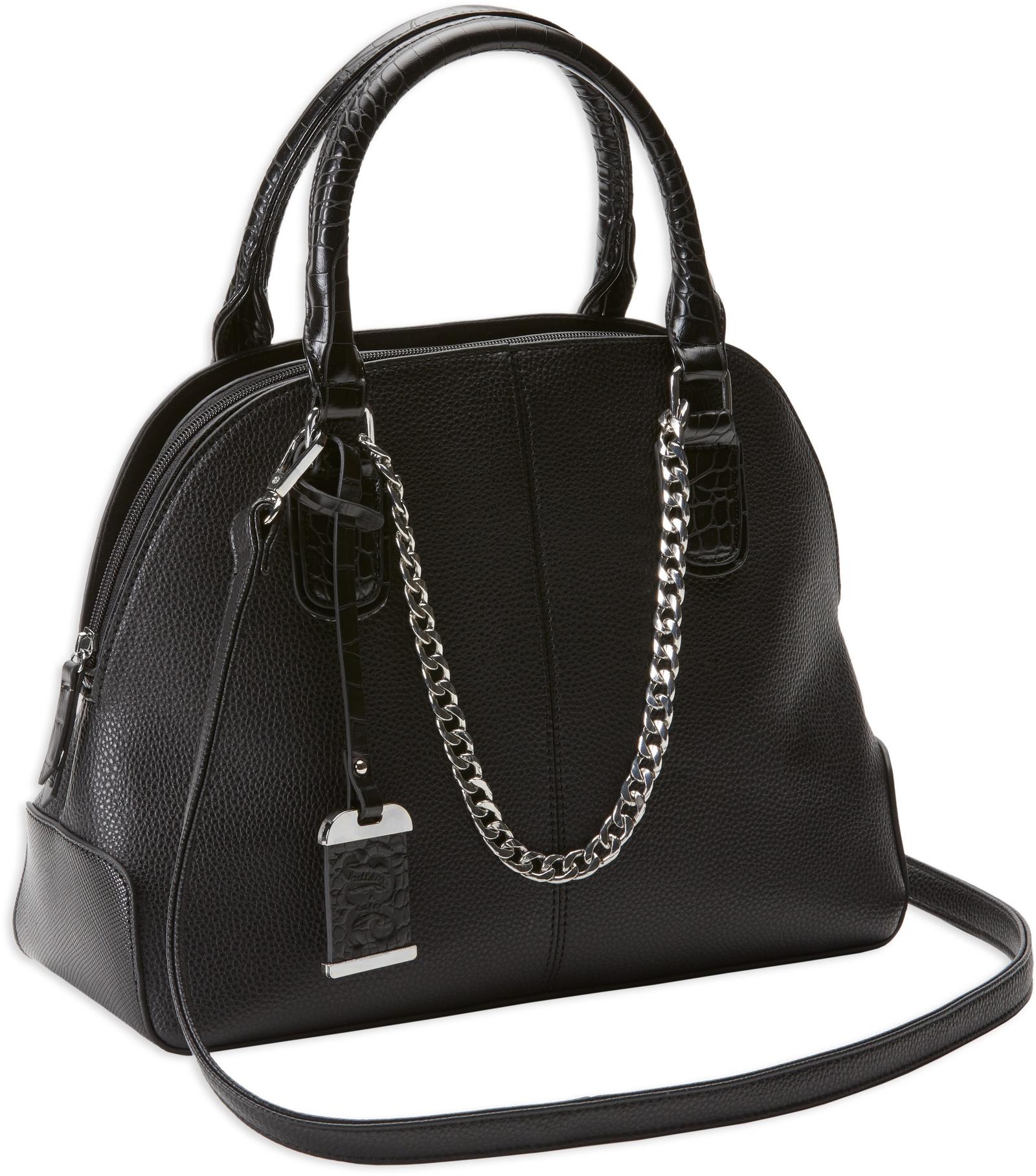 Bulldog BDP021 Satchel Purse w/Holster Black Leather Most Sm Pistols & Revolvers Ambidextrous Hand
