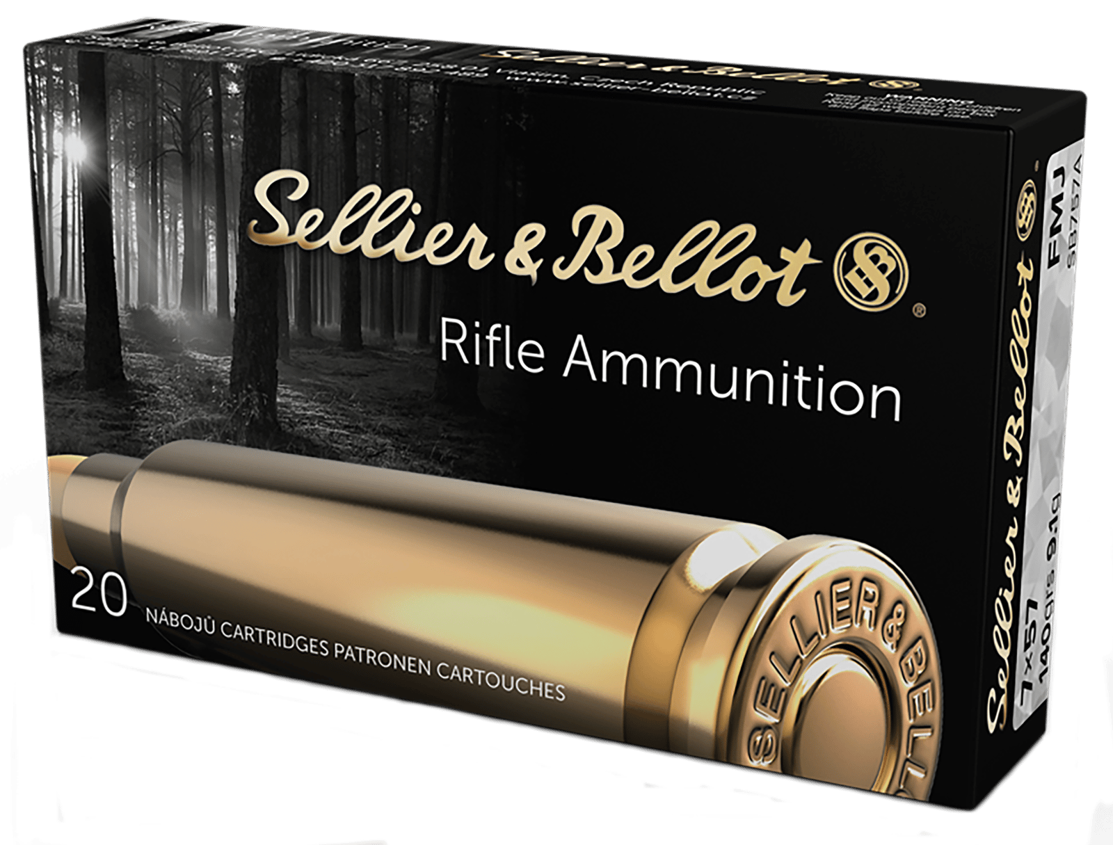 Sellier & Bellot SB757A Rifle  7x57mmMauser 140gr Full Metal Jacket 20 Per Box/20 Case