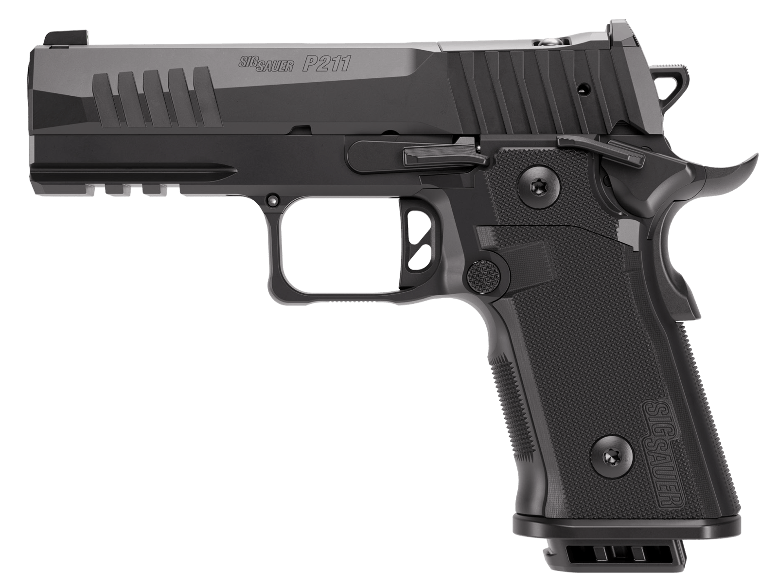 Sig Sauer 211CA9GT410 P211 GT4 Carry Frame 9mm Luger 10+1 4.20" Black Barrel, Black Nitron Stainless Steel Optic Ready/Serrated Slide & Stainless Steel Frame w/Beavertail & Picatinny Rail, G10 Grip Pa