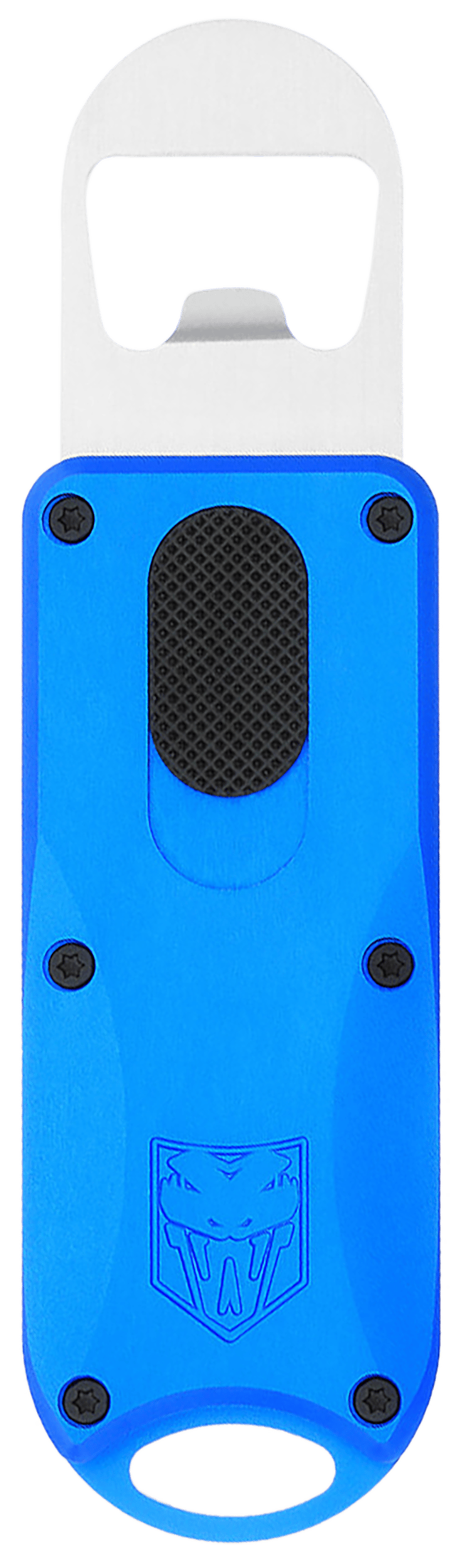 CobraTec Knives CTOTFBOBLU Bottle Opener  Blue Aluminum/Stainless Steel