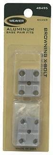 Weaver 2-Piece (Pairs) Top Mount Aluminum Scope Base - Silver - Browning X-Bolt
