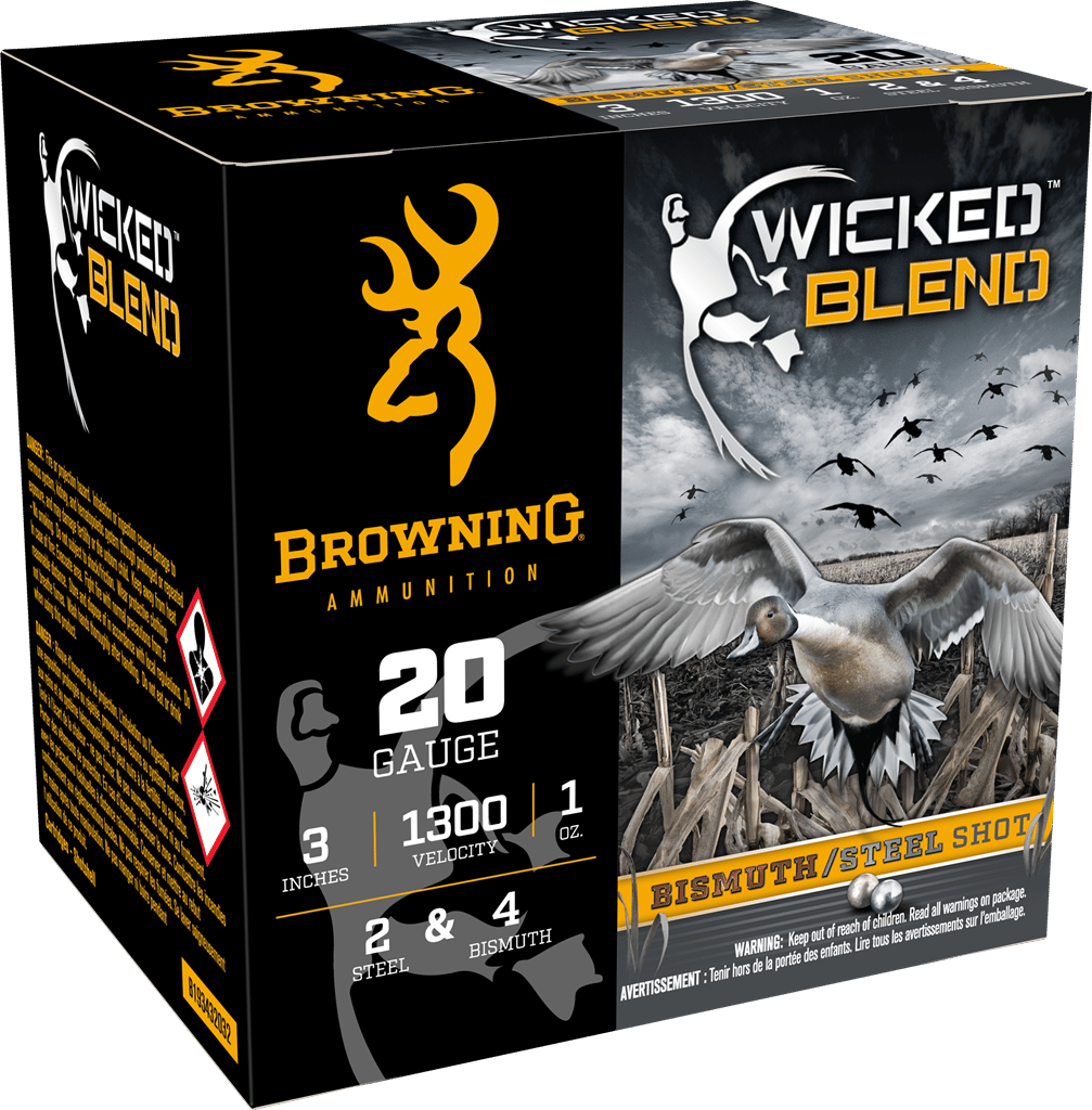 Browning Ammo B193432032 Wicked Blend  20Gauge 3" 1oz 2/4BI Shot 25 Per Box/10 Case