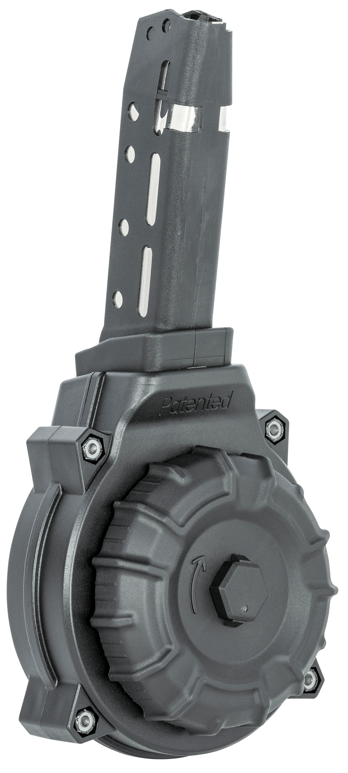 ProMag DRMA37 Standard  40rd Drum 45 ACP Compatible w/ Glock 30/21 Black DuPont Zytel Polymer