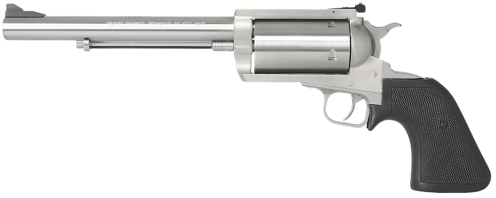 Magnum Research BFR500SW7 BFR Long Cylinder Large 500 S&W Mag 5 Shot 7.50" Brushed Stainless Steel Barrel, Cylinder & Frame, Black Rubber Grip, Exposed Hammer