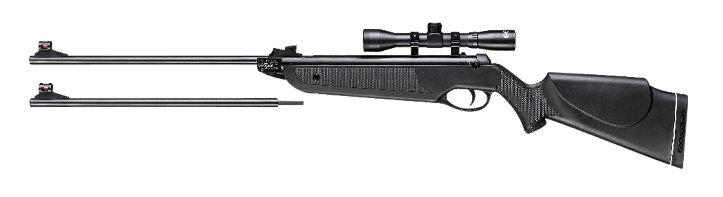 Beeman 1022 Black Club Combo Spring Piston 22 1rd Shot Black Black Receiver Black Scope 4x32mm