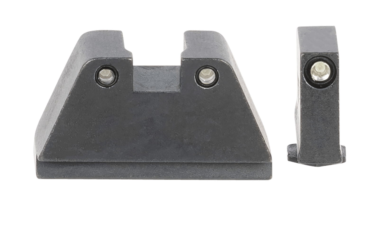 AmeriGlo GL814 Optic Compatible Sight Set for Glock  2XL Tall Green Tritium Black Outline Front Sight-Green Tritium Black Outline Rear Sight