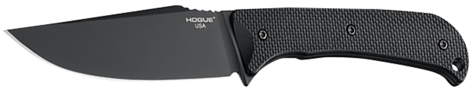 Hogue 35854 Extrak  XL 3.90" Fixed Clip Point Plain Black Cerakote CPM M4 Tool Steel Blade, Black Textured G10 Scales Handle