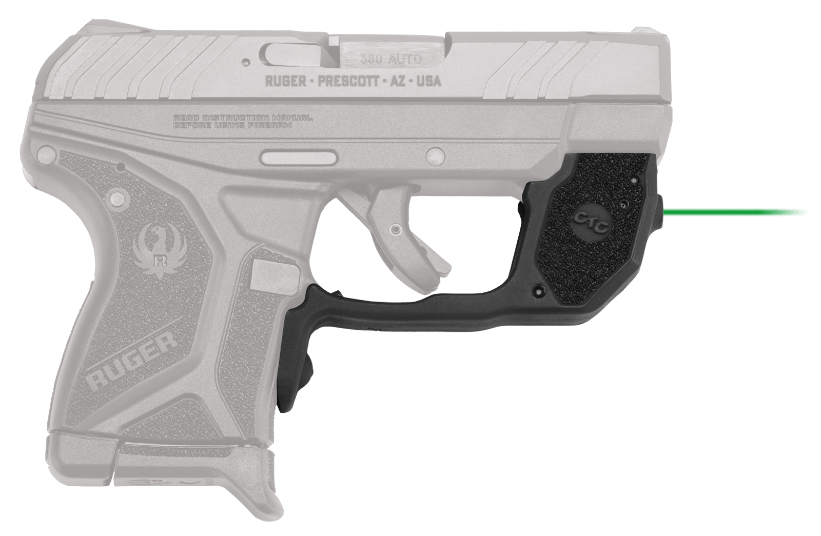 Crimson Trace 0173001 Laserguard  Ruger LCP II, Green Laser Black Polymer