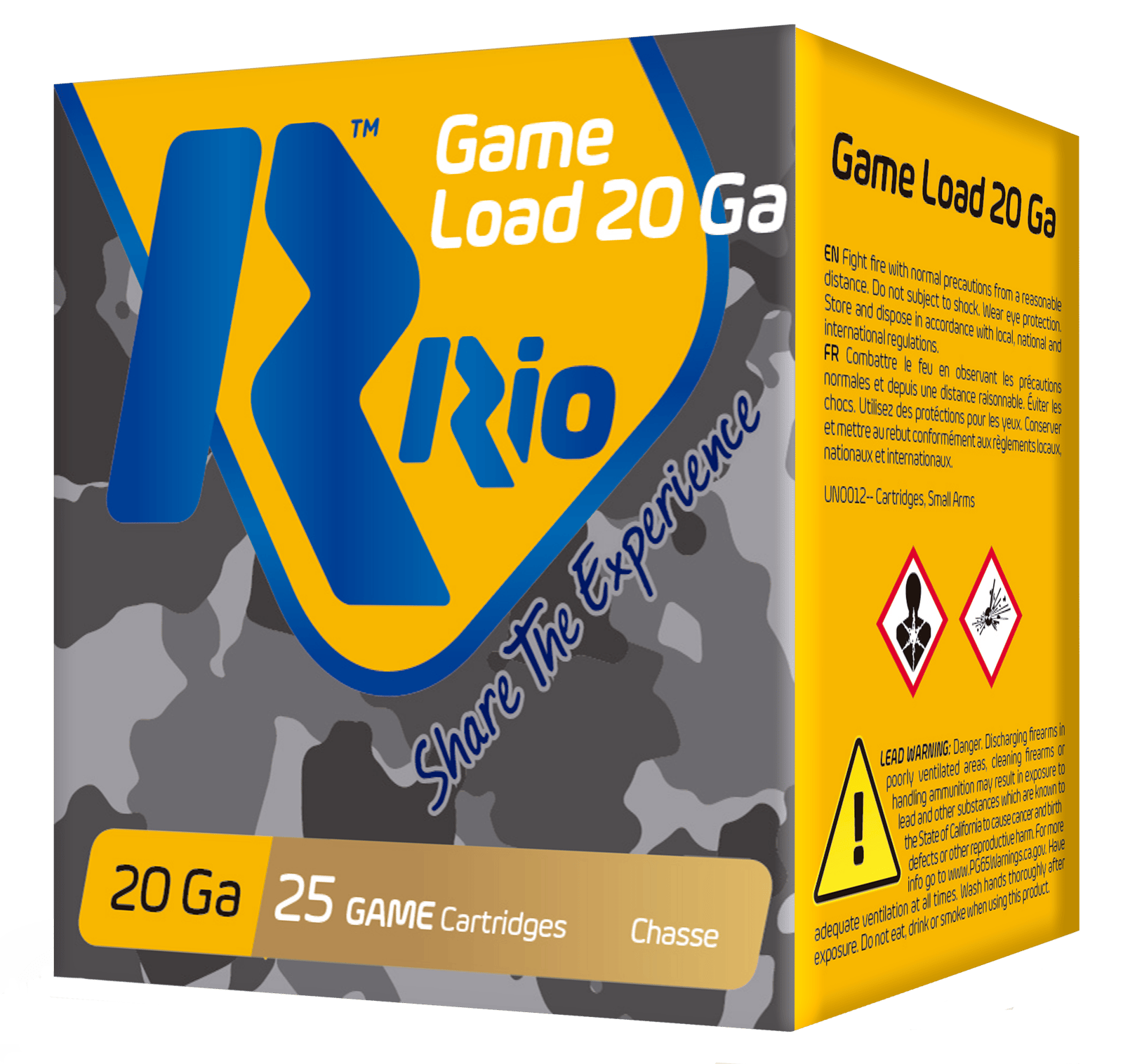 Rio Ammunition RC2075 Game Load  20Gauge 2.75" 1oz 7.5Shot 25 Per Box/10 Case