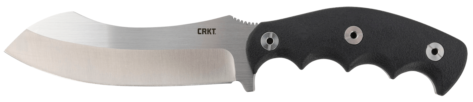 CRKT 2866 Catchall  5.51" Fixed Sheepsfoot Plain Brushed Satin 8Cr13MoV SS Blade/Black GRN w/Rubber Overlay Handle Includes Sheath