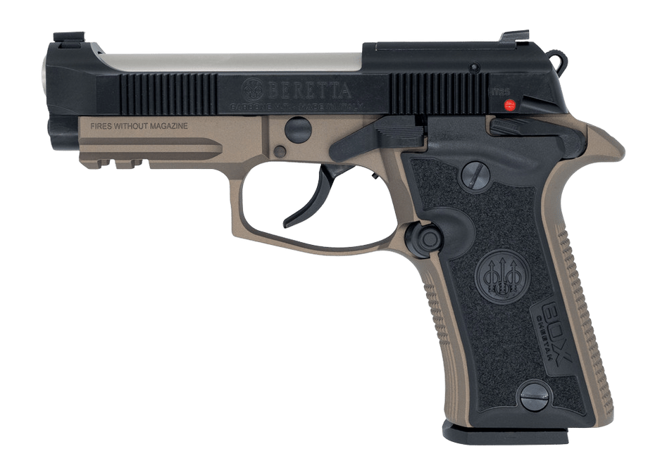 Langdon Tactical Tech 80X32ZTJBN Beretta Cheetah 80X 32 ACP 12+1 3.90" Stainless Barrel, Black Bruniton Carbon Steel Optic Ready/Serrated Slide, Bronze Anodized Aluminum Frame w/Picatinny Rail, Textur