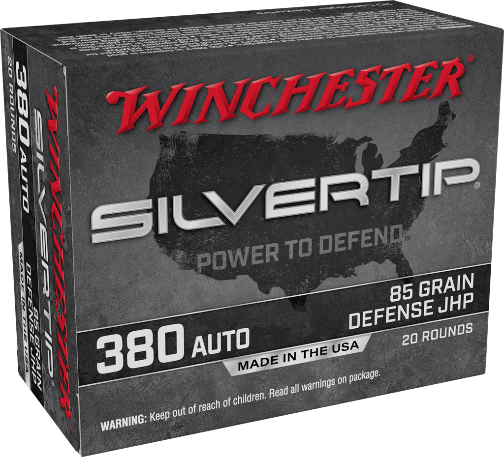 Winchester Ammo W380ST Silvertip  380ACP 85gr Silvertip Jacket Hollow Point 20 Per Box/10 Case