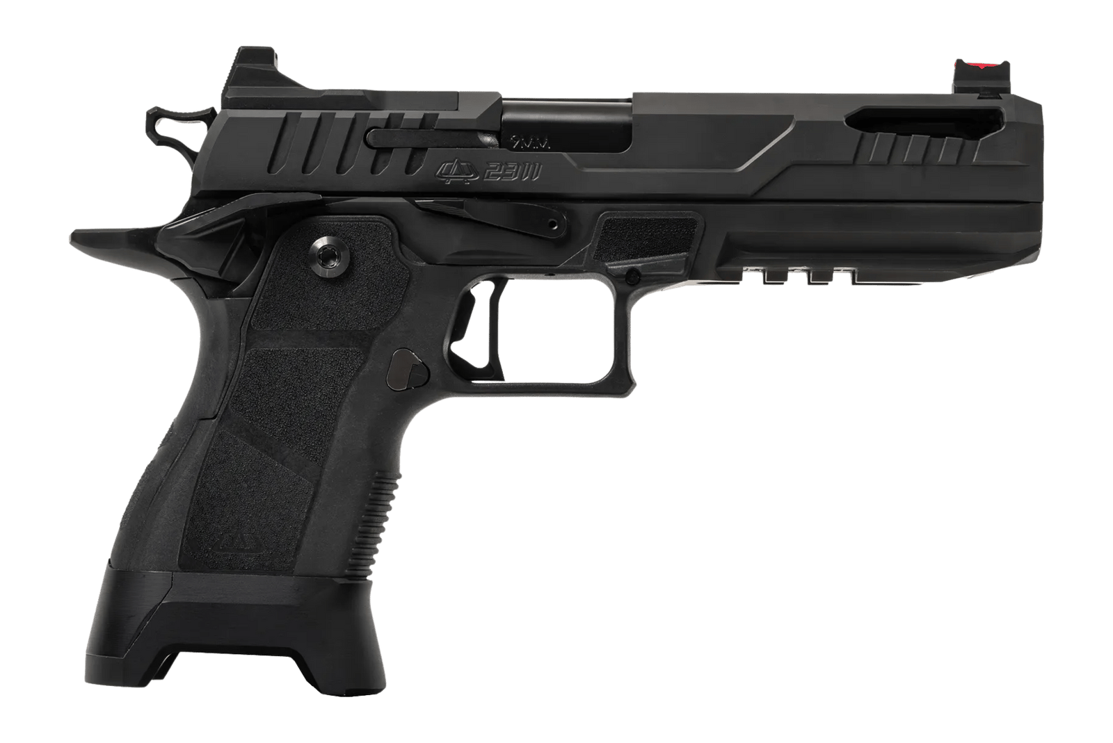 Oa Defense  2311 Pro Full Size 9mm Luger 21+1 5" Black DLC Black Steel Optic Ready/Serrated Slide, Aluminum Frame w/Picatinny Rail, Black Modular Grip, RMR Footprint