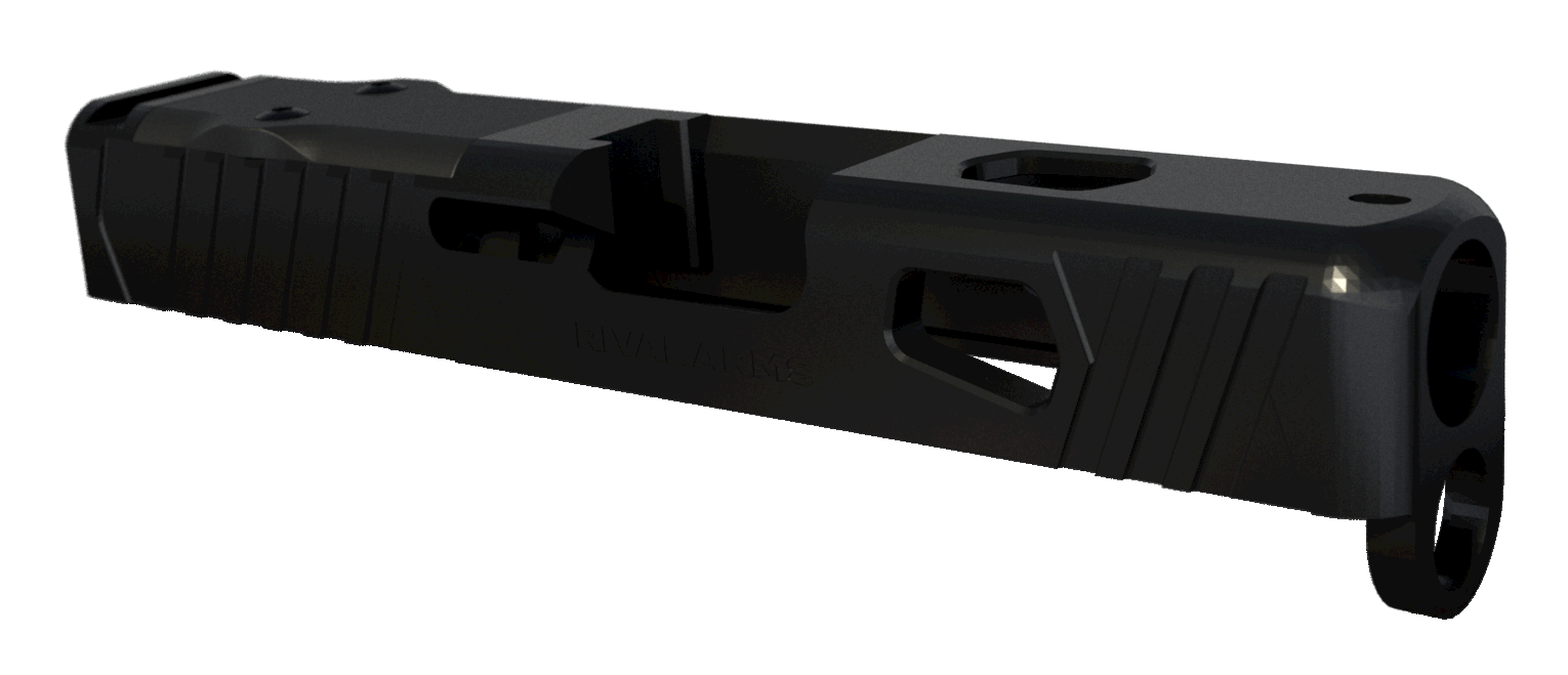 Rival Arms RA10G604A Precision Slide A1 fits Glock 26 Gen3-4 Docter Cut Black QPQ Case Hardened 17-4 Stainless Steel
