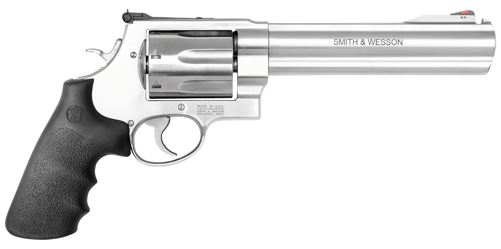 Smith & Wesson 13331 Model 350  X-Frame 350 Legend 7 Shot 7.50" Satin Stainless Steel Barrel, Cylinder & Frame, Black Finger Grooved Grip, Internal Lock Safety, Exposed Hammer