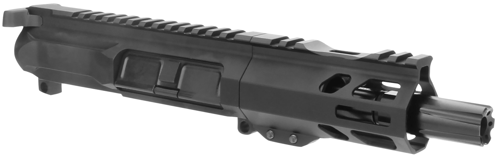 TacFire BU9MM4 Pistol Upper Assembly  9mm Luger 4" Black Nitride Barrel 7075-T6 Aluminum Black Anodized Receiver M-LOK Handguard for AR-Platform