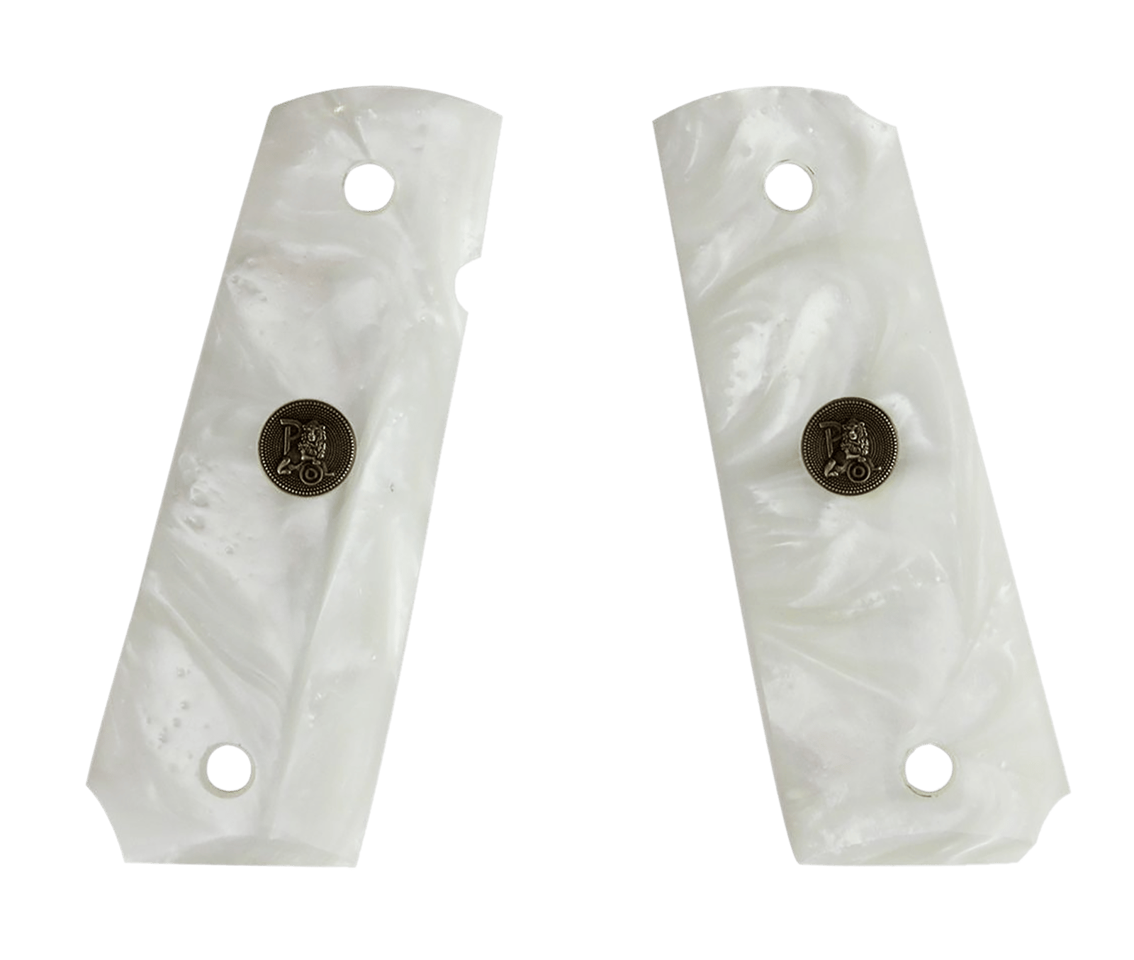 Pachmayr 62001 Custom Grip White Simulated Pearl Panels for 1911 with Ambidextrous Safety