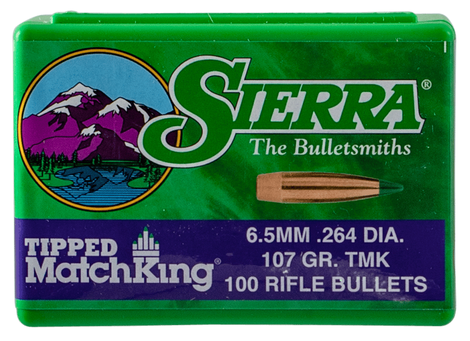 Sierra 7407 Tipped MatchKing  6.5Creedmoor 107gr Tipped MatchKing 100/Box