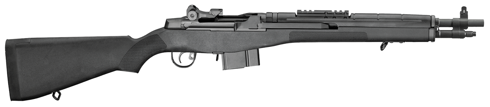 Springfield Armory AA9126NT M1A Scout Squad *NY Compliant 7.62x51mm NATO 10+1 18" Black Parkerized Carbon Steel Barrel, Black Parkerized Picatinny Rail Steel Receiver, Black Synthetic Fixed Stock
