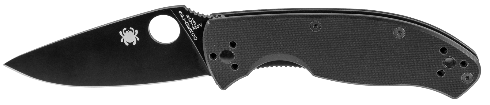 Spyderco C122GBBKP Tenacious  3.39" Folding Drop Point Plain Black Matte 8Cr13MoV SS Blade Black  Textured G10 Handle Includes Pocket Clip