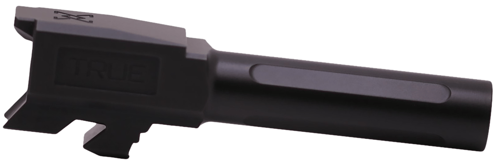 True Precision Inc TPG43BXBL Glock  9mm Luger 3.40" Fluted Black Nitride Stainless Steel, Fits Glock 43/43X