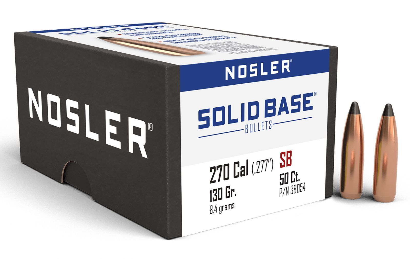 Nosler 38054 Solid Base  270Cal 130gr Soft Point 50CT
