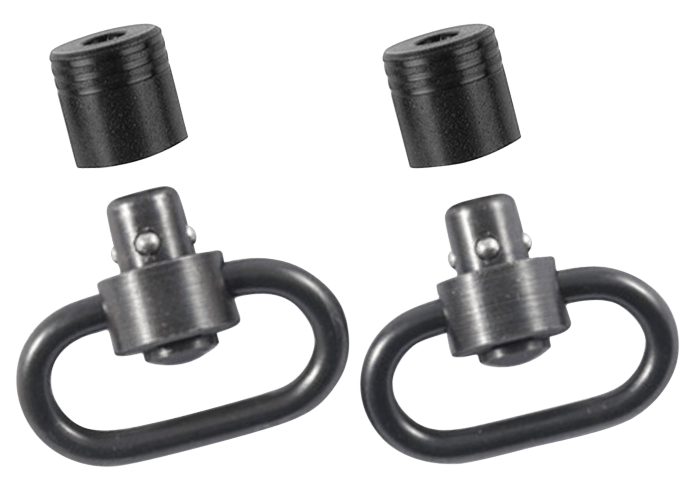 Outdoor Connection PBS19122 Push Button Swivel Set  1.25" Black Steel