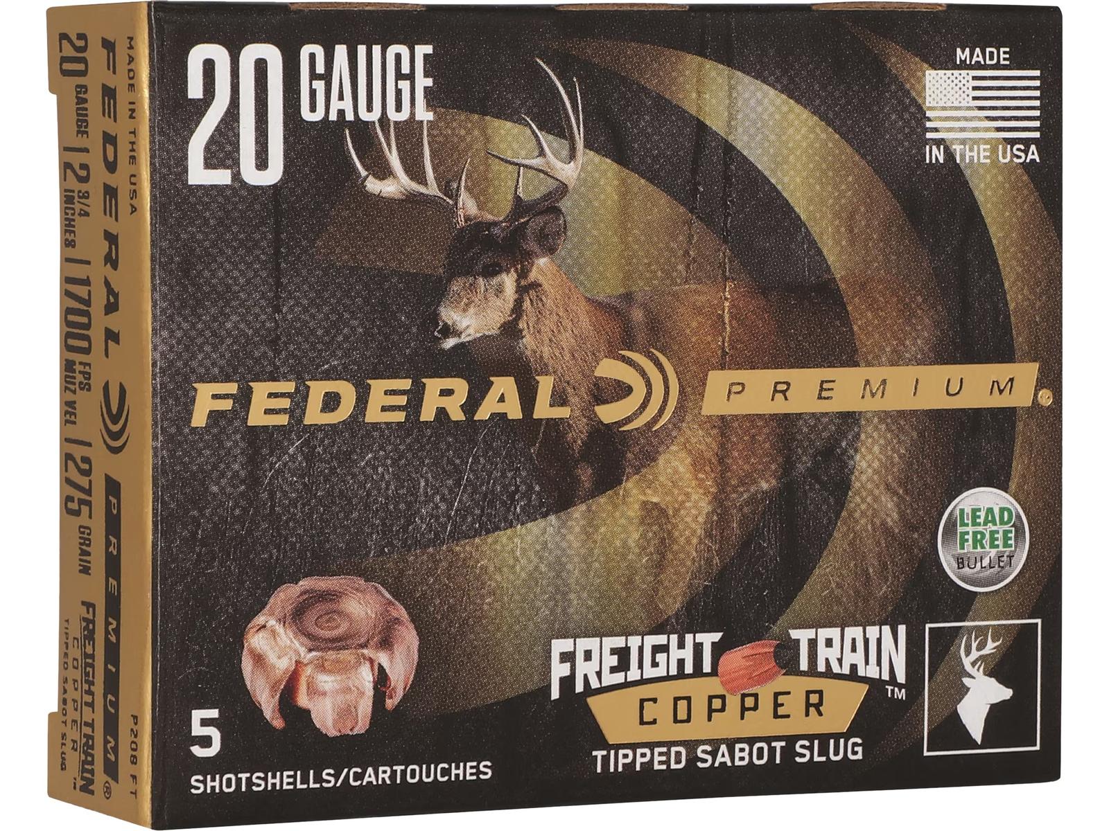 Federal P208FT Premium Freight Train 20Gauge 2.75" SlugShot 5 Per Box/10 Case