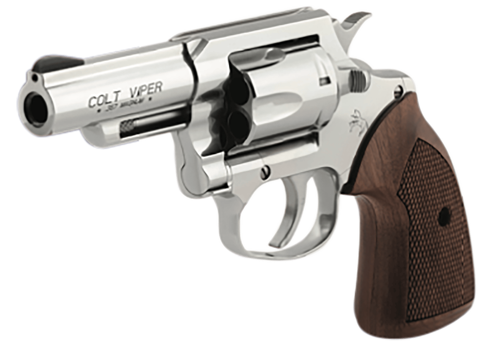 Colt Mfg VIPERSP3WRR Viper  357 Mag/38 Special 6rd 3" 1/2 Lug Stainless Steel Barrel, Stainless Steel Cylinder & Frame, American Walnut Grip, Exposed Hammer