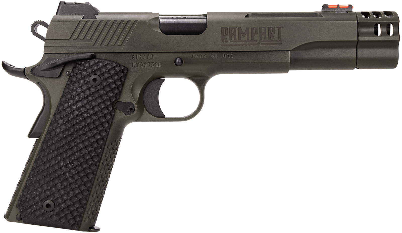Kimber Mfg.,inc 3000468 Rampart  10mm 8+1 5" Cerakote Stainless Steel Slide G10 Grip