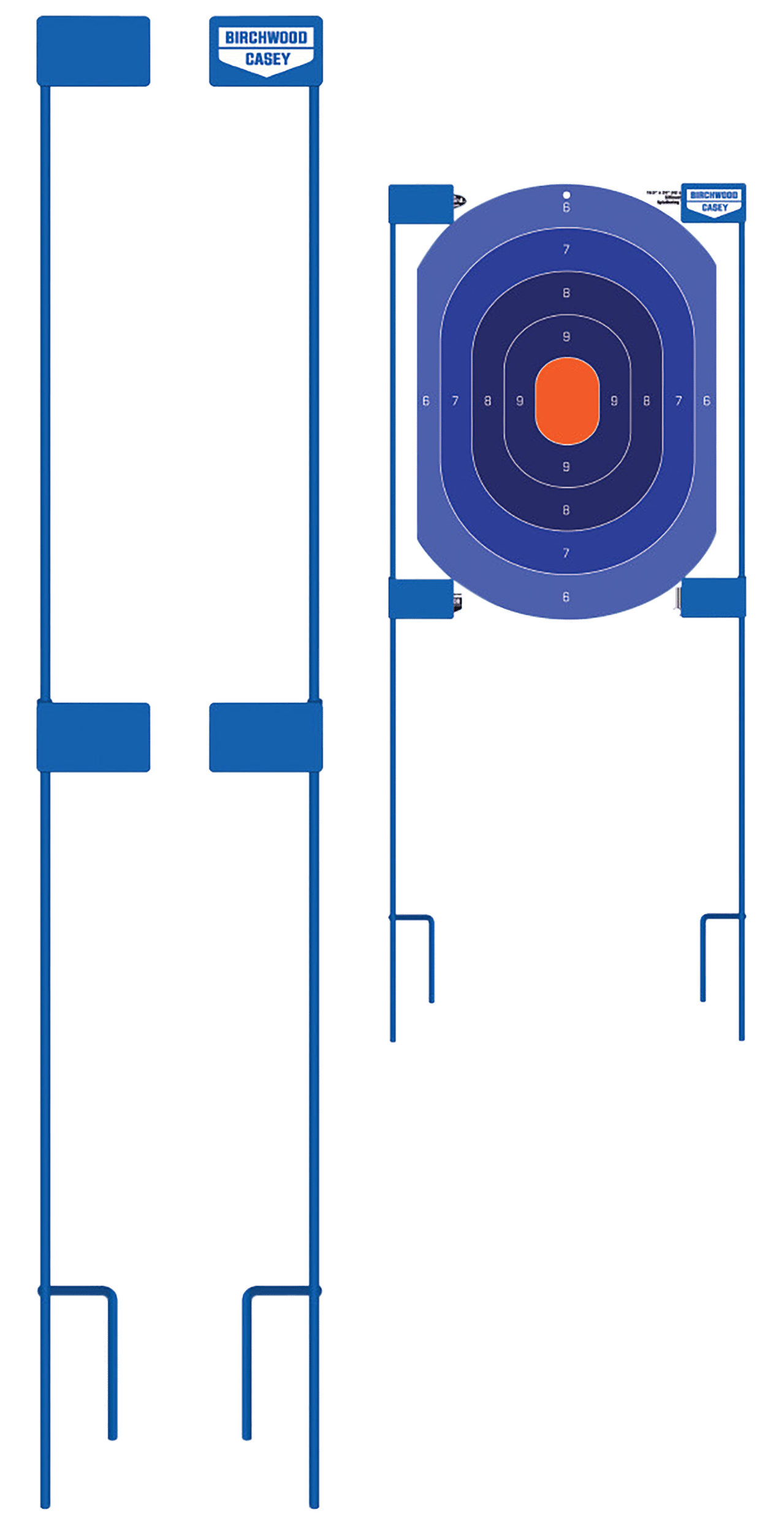 Birchwood Casey 49013 Adjustable Target Stakes  36" Stand Blue Steel Target 36" 2